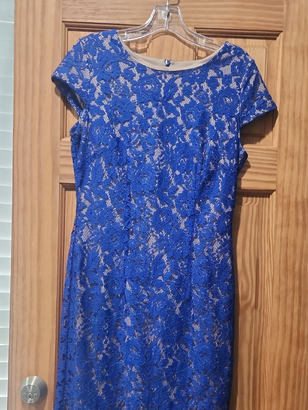 Frank Lyman Design Royal Blue Lace Midi Dress